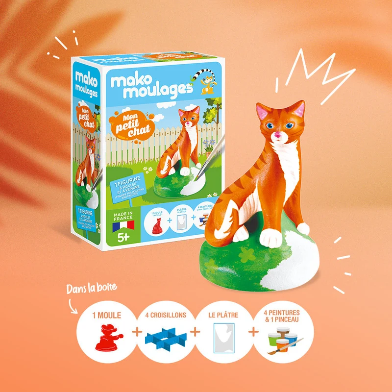 Kit créatif moulage + peinture - Chat