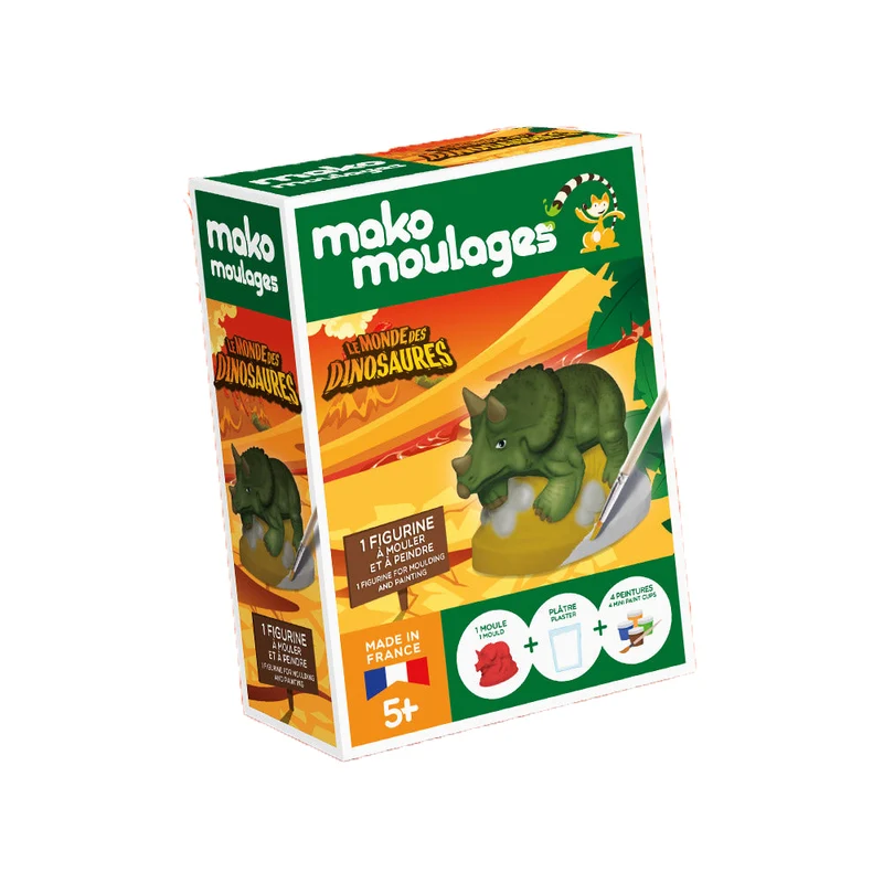 Kit créatif moulage + peinture - Tricératops