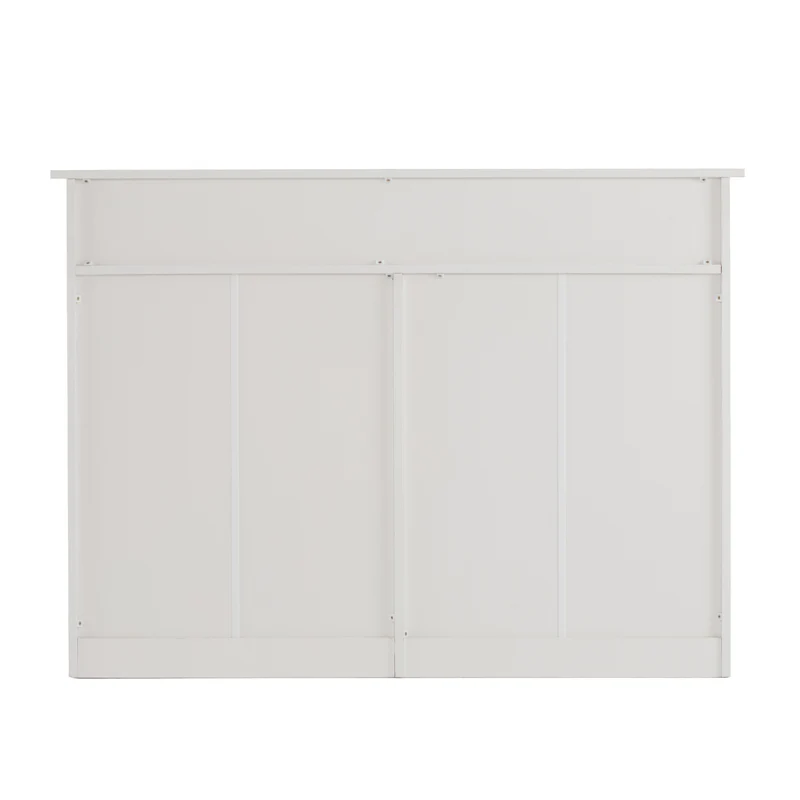 Buffet blanc à 9 tiroirs avec poignées en métal 120Lx40Px88H NALGUNS