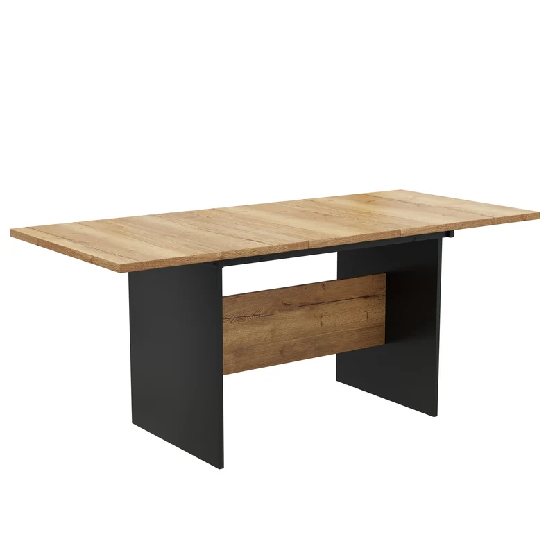 Table de salle à manger extensible effet bois 140-180*80 cm SCRAISCALS