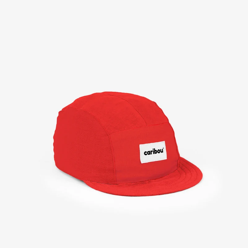 Casquette Caribou en lin - Tomate