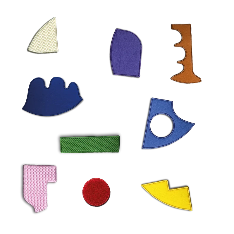 Écussons à velcro Bleu citron (9) - Puzzle