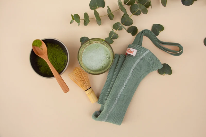 Collant à bretelles - Matcha oat latte