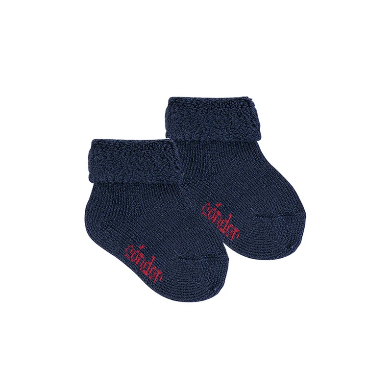 Chaussettes chunky | laine mérinos - Bleu marin