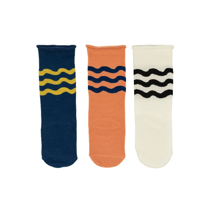 Chaussettes hautes antidérapantes - Vagues