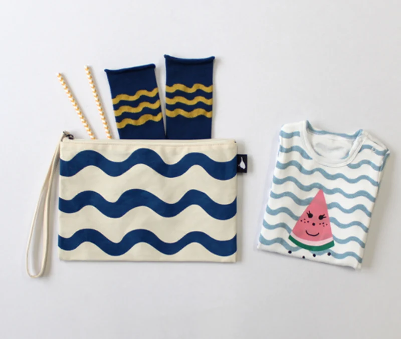 Chaussettes hautes antidérapantes - Vagues