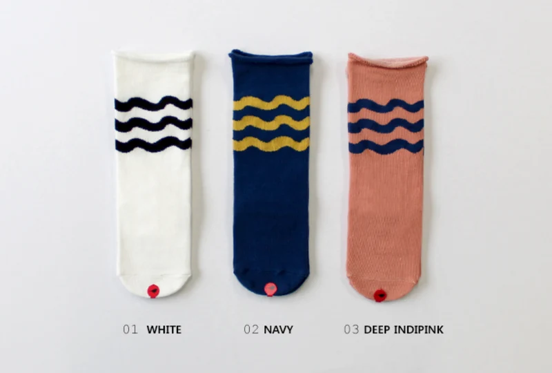 Chaussettes hautes antidérapantes - Vagues