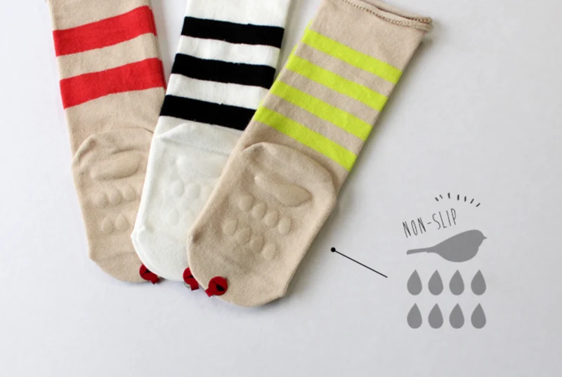 Chaussettes hautes antidérapantes - Rayures