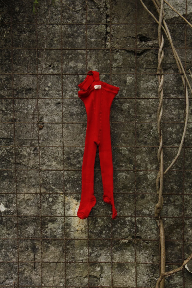Collant à bretelles - Love red