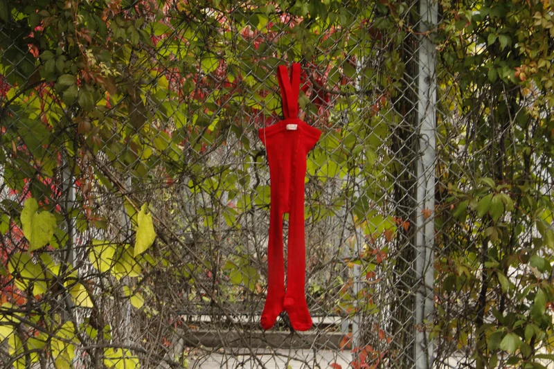 Collant à bretelles - Love red