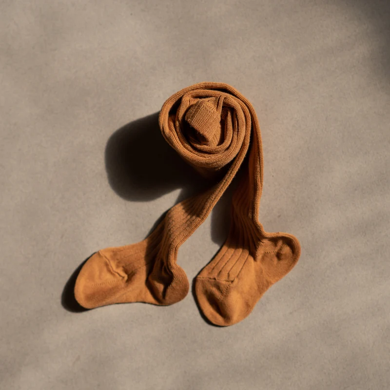 Collant côtelé | coton - Cannelle
