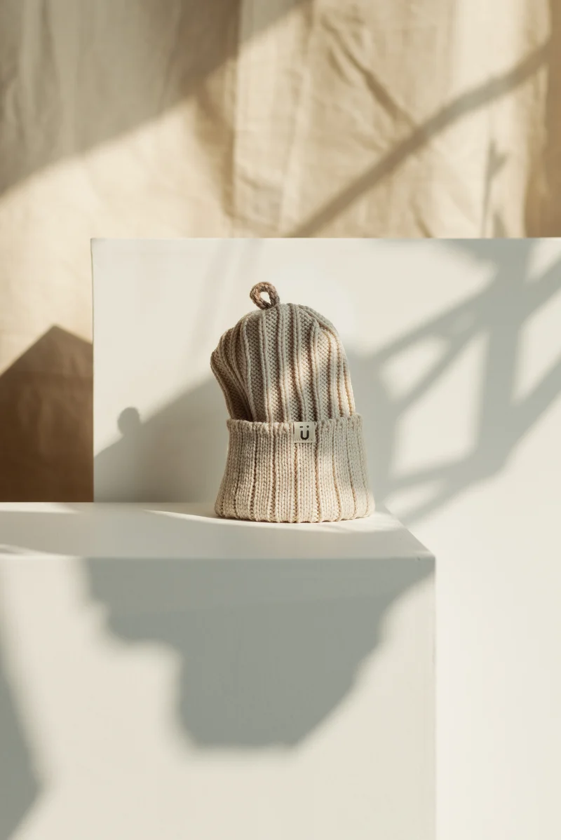 Tuque SORBET laine mérinos | mi-saison - Vanille | érable