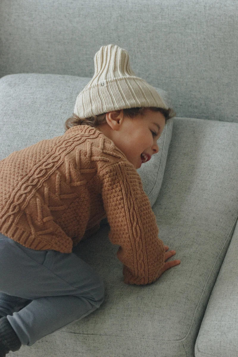 Tuque SORBET laine mérinos | mi-saison - Vanille | érable