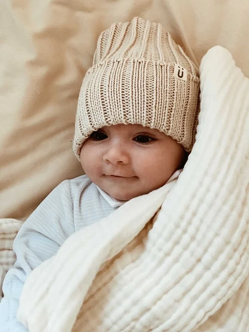 Tuque SORBET laine mérinos | mi-saison - Vanille | érable
