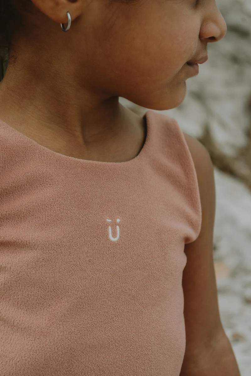 Maillot une-pièce réversible ♻️ | Lucile - Marine / Blush