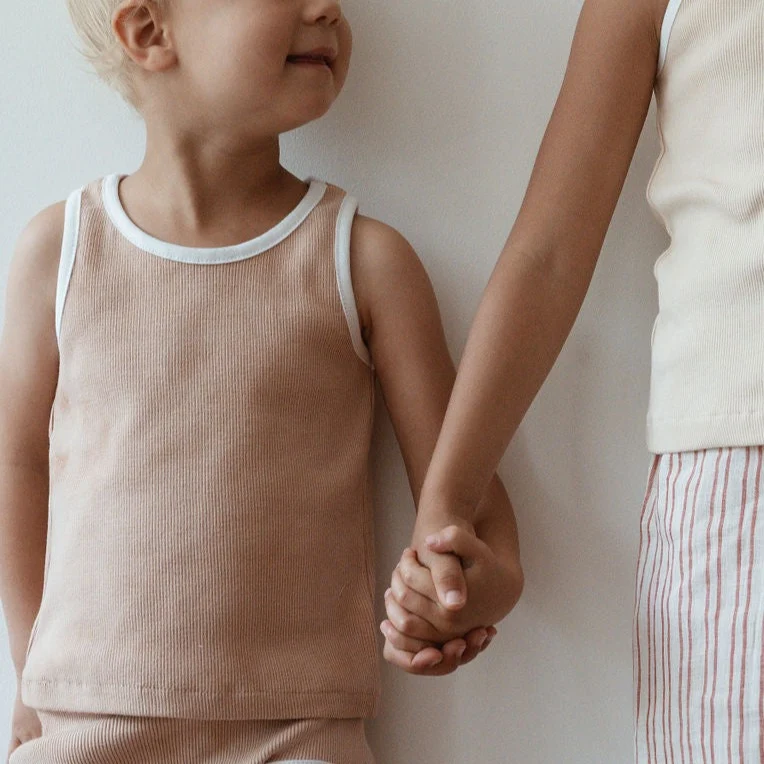 Camisole côtelé | Casa - French clay