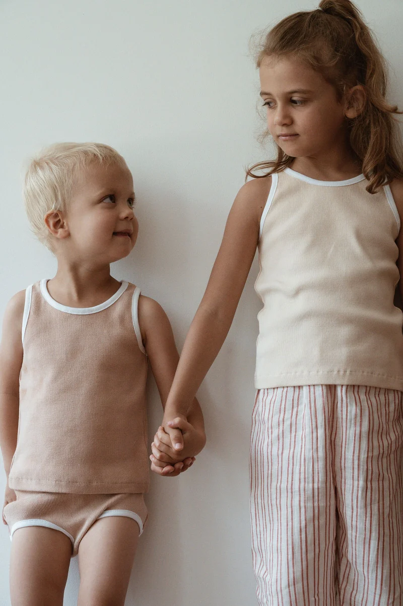 Ensemble cami + short | Casa - French clay