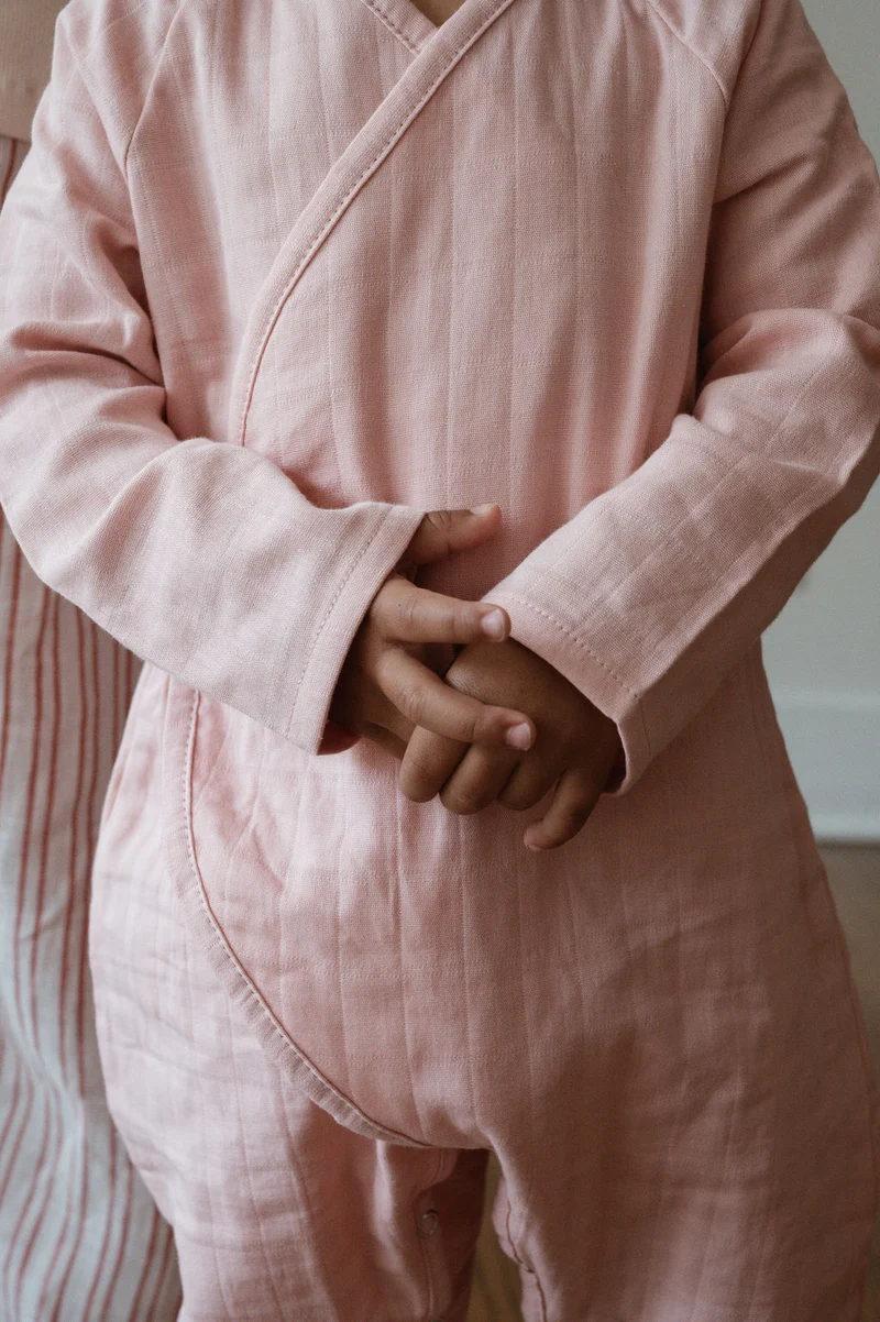 Combinaison kimono légère - Après-wrap rosey