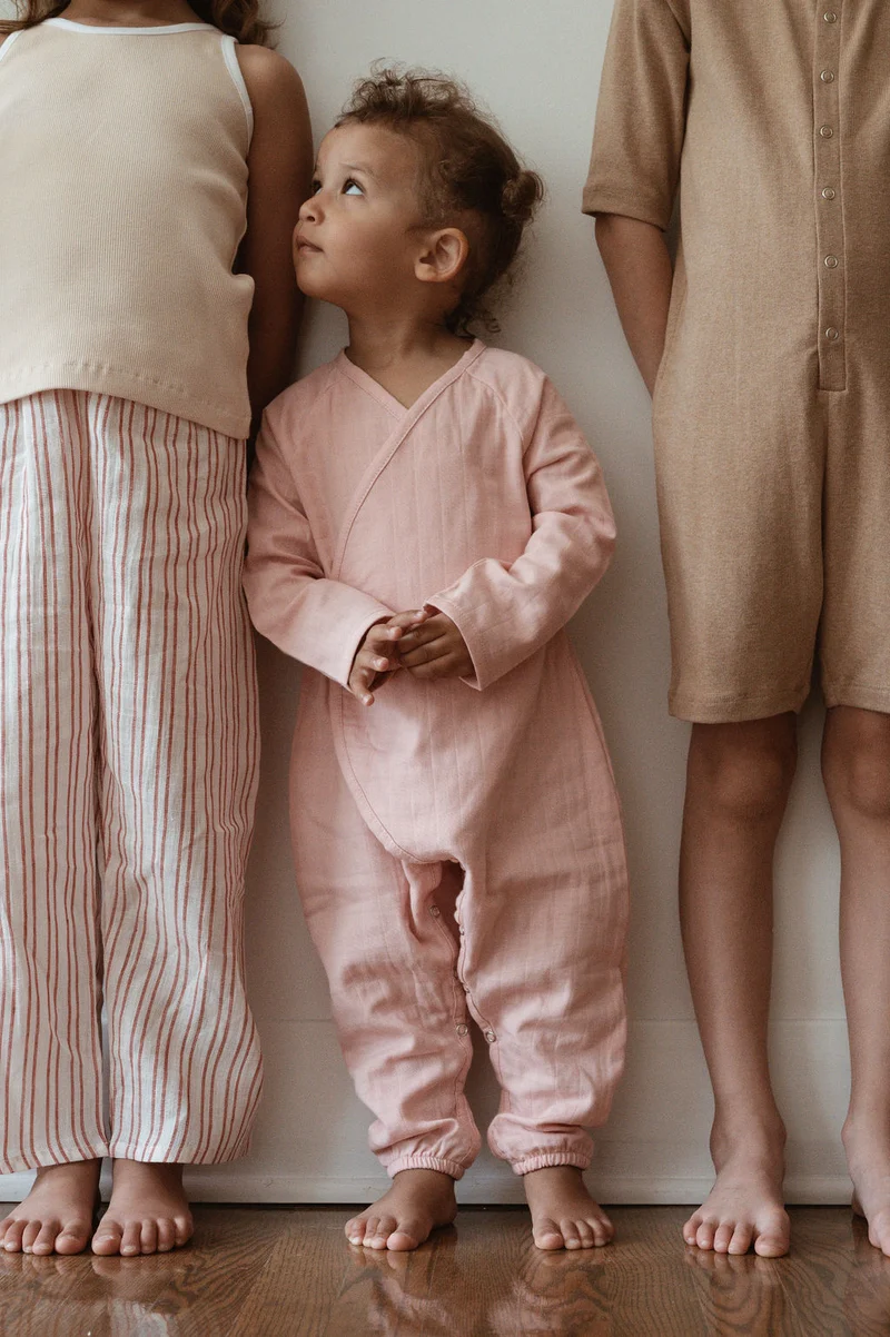 Combinaison kimono légère - Après-wrap rosey