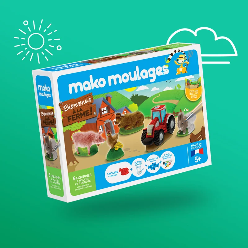Kit créatif moulage + peinture (5) - Ferme