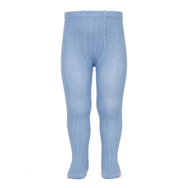 Collant côtelé | coton - Bluish