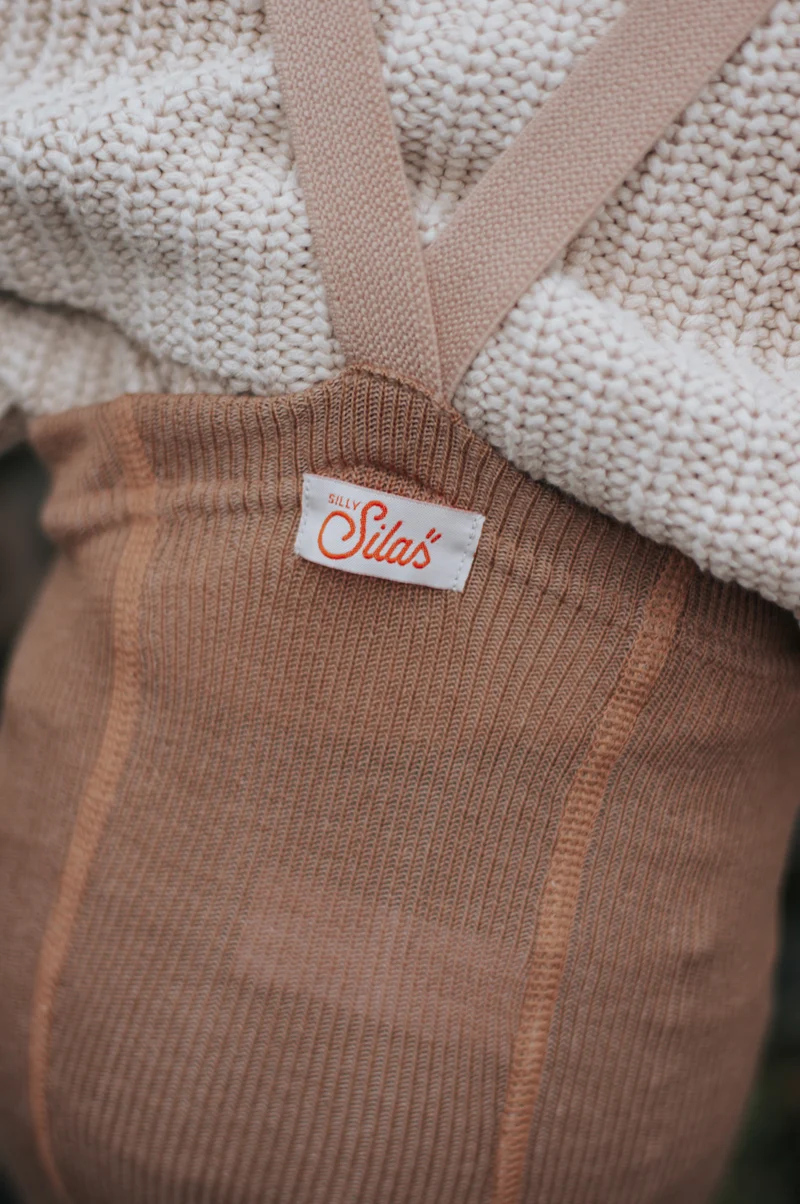 Collant à bretelles | Mérinos - Cappuccino brown
