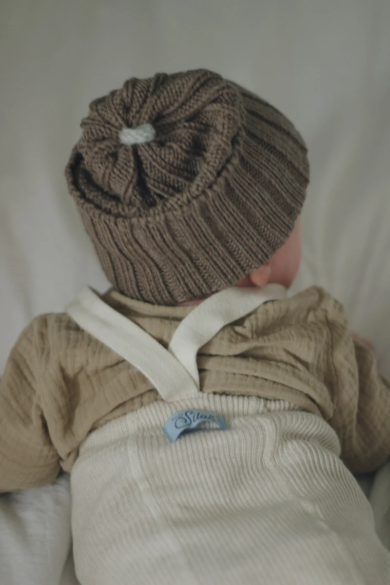 Tuque SORBET laine mérinos | mi-saison - Café|gris