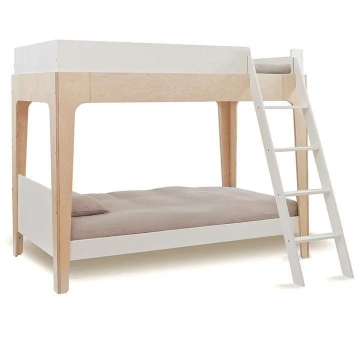 Lits jumeaux superposés PERCH - White / Birch
