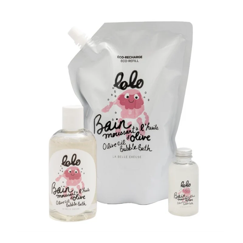 Bain moussant à l'huile d'olive - 3 formats